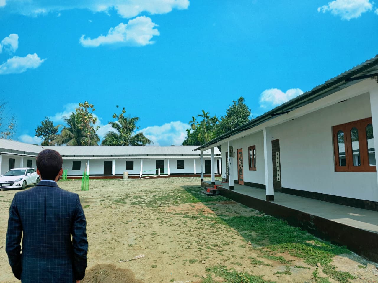 The campus of Gyan Valley Senior Secondary School in Borghuli, Nagaon